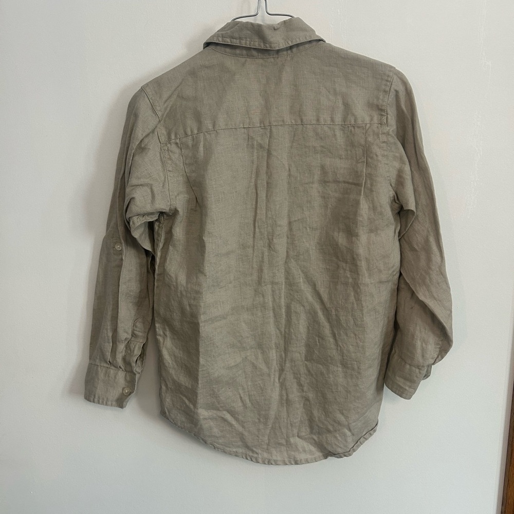 Linen Vintage Children’s Place 1989 Tan Kids Button-Up Shirt - Picture 2 of 4